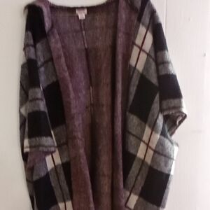 Mossimo Supply Co. Knit Cardigan in Burgundy and Gray